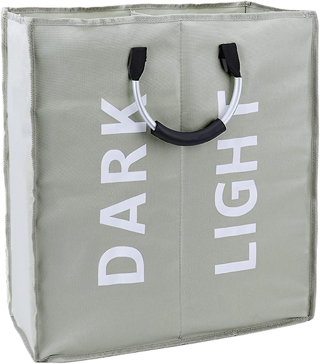 Foldable Laundry Basket 2 Compartments Laundry Bin Large Waterpro