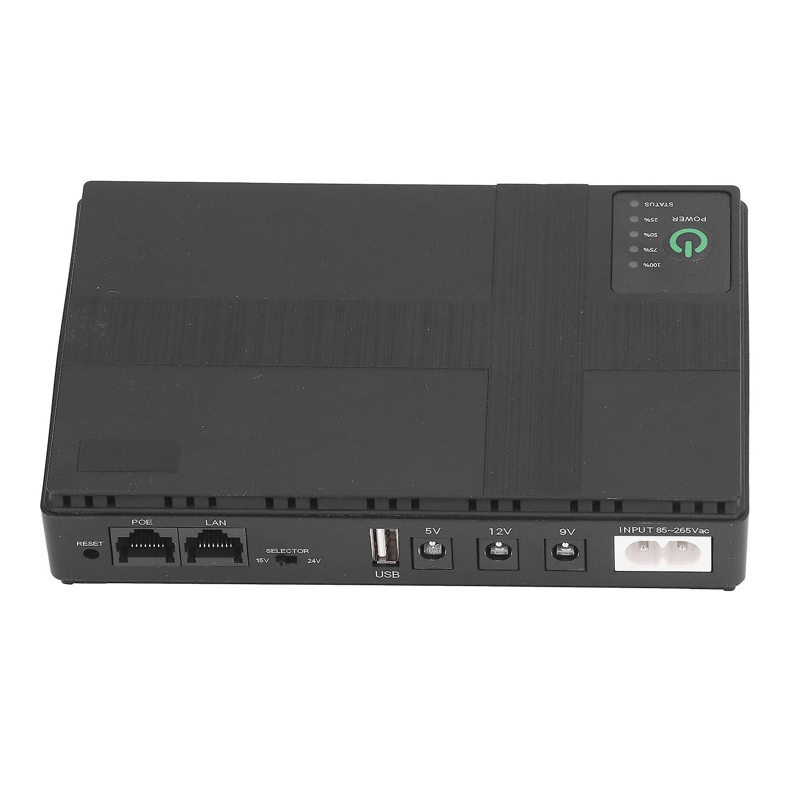 مصدر طاقة غير منقطع 8800 مللي أمبير في الساعة UPS 85 × 265 فولت مدخلات 5 فولت 9 فولت 12 فولت POE 15 فولت POE 24 فولت إخراج لآلة الكمبيوتر قابس الولايات المتحدة
