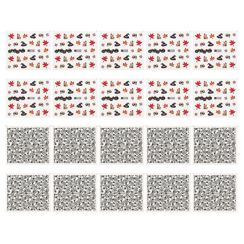 20sheets Nail Patches For Halloween Decorations