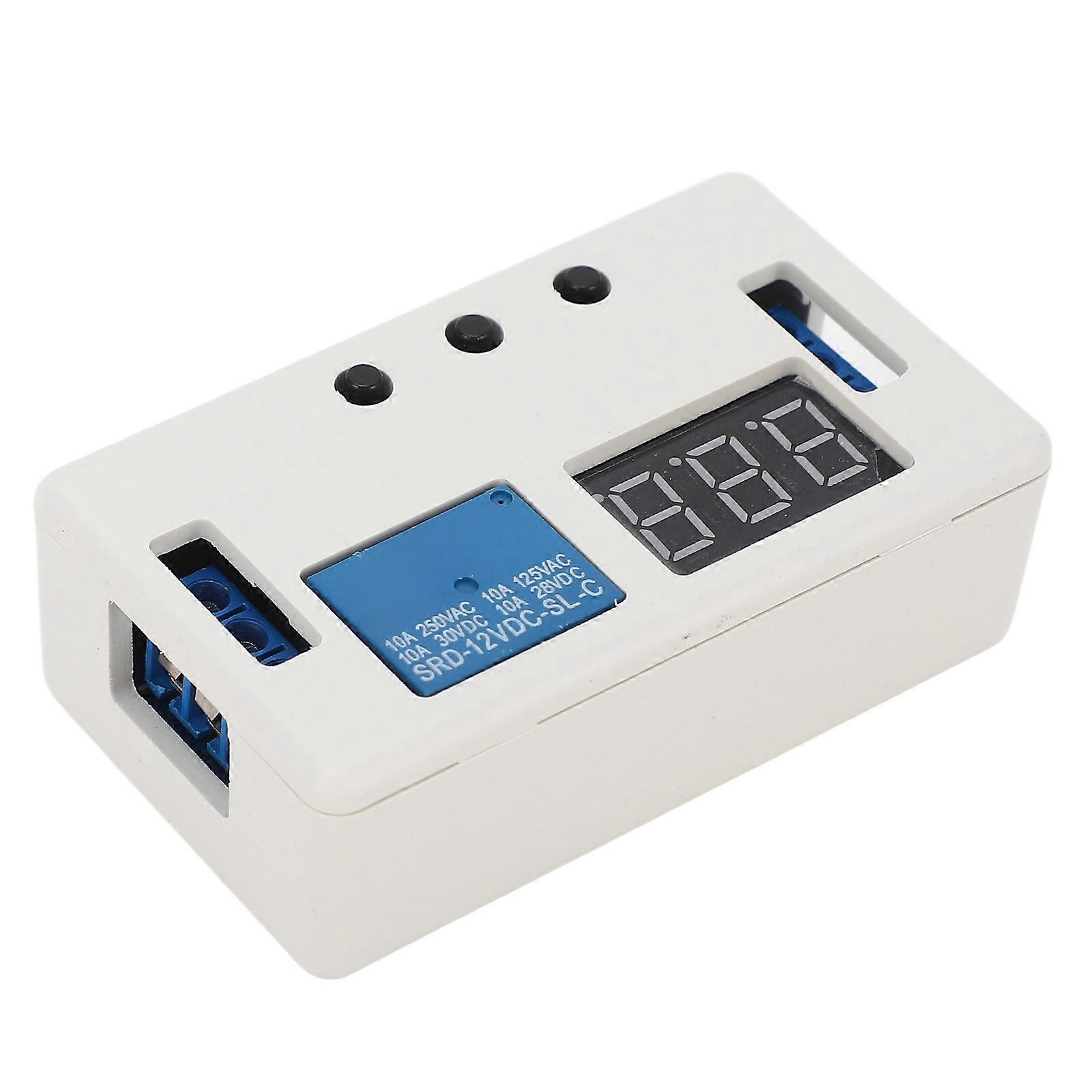 Time Delay Relay Module DC 12V Digital Timer Multifunctional Adjustable PLC Cycle Control Switch 