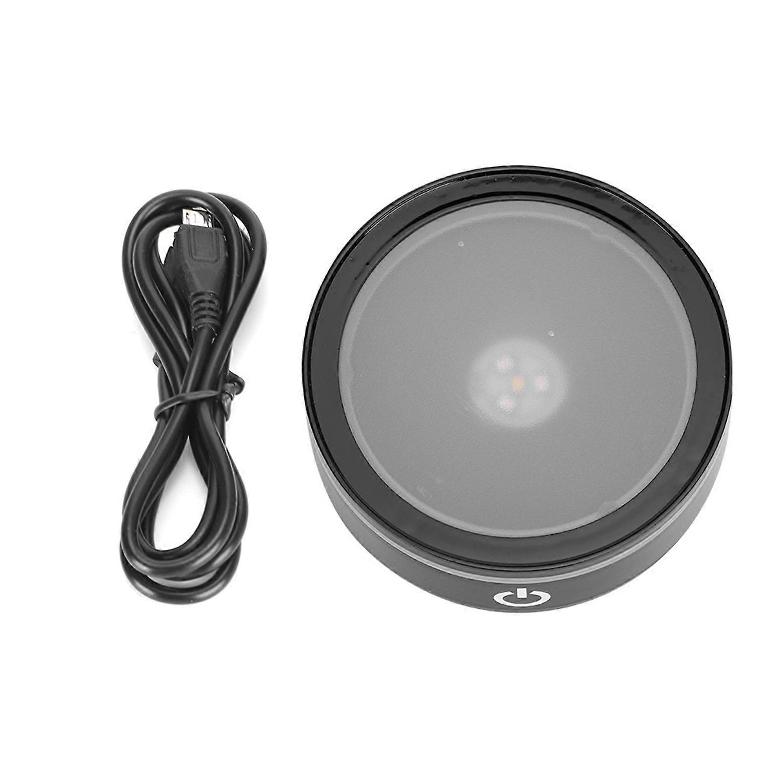 LED-basis Kristal Zwarte Flat Touch Multi Mode Kleurrijk Wit Licht 3D Binnenste Carving Laser Base