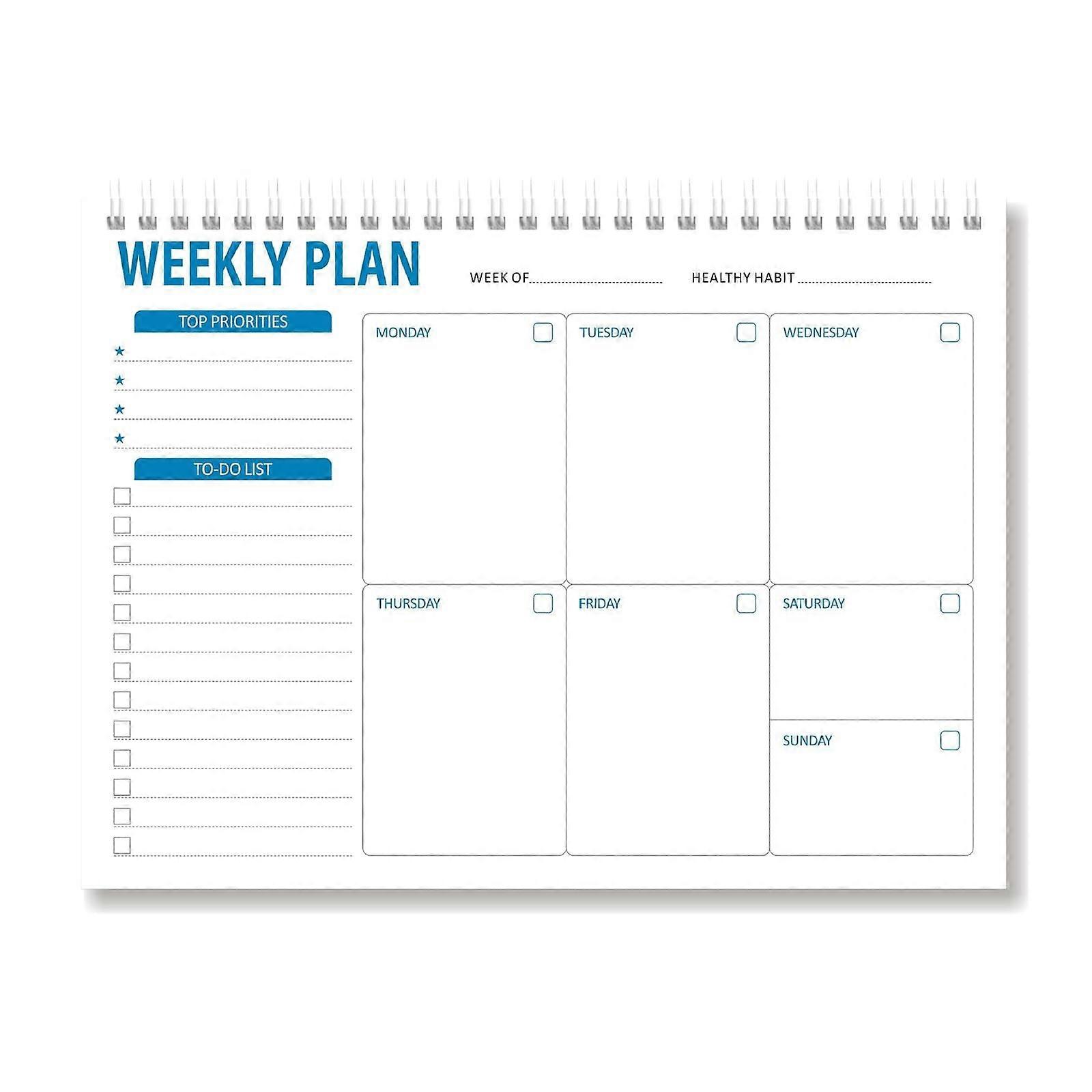 Diary Note Planning Student Memo Weekly Plan Type A
