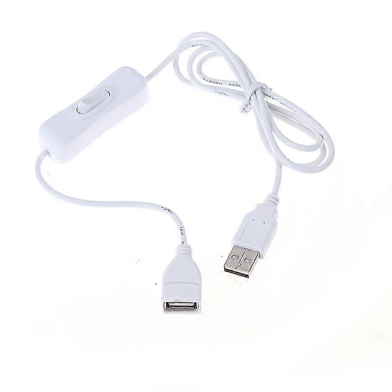 1pc 1m Usb Cable With Switch On/off Cable Extension Toggle For Usb Lamp Usb Fan