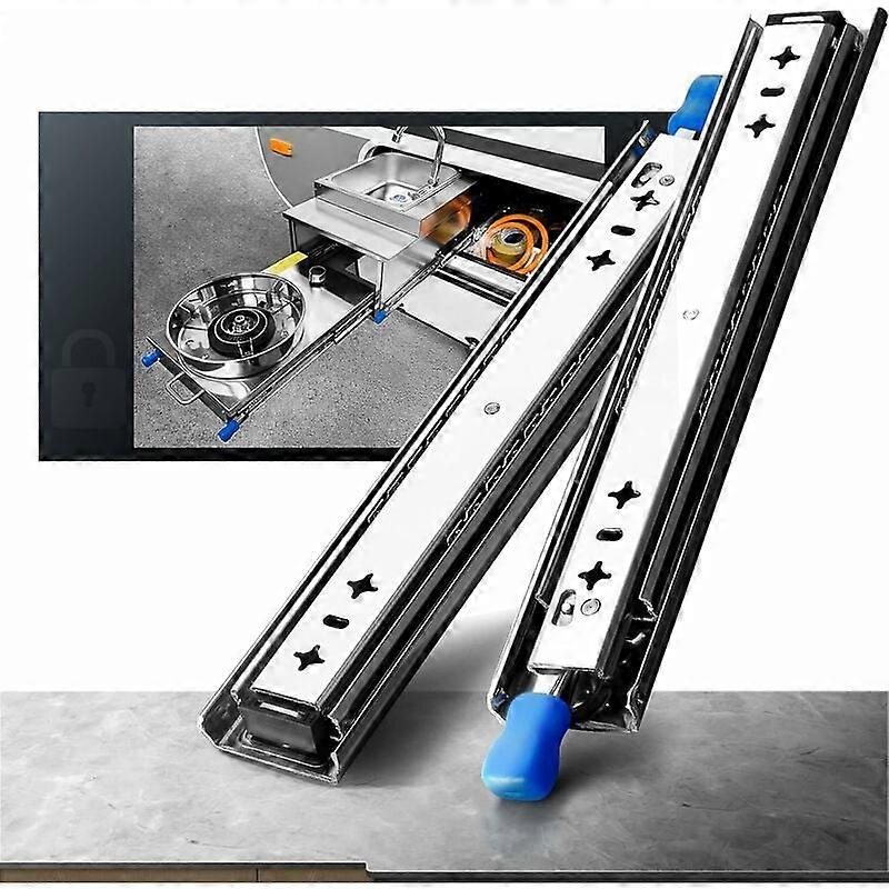 Heavy Duty Drawer Slide With Fixing Lock Drawer Slide 120kg Load Capacity Ball Bearing 1 Pair