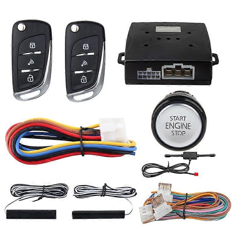 Auto Start Car Key Systems Key blade Stop Button Remote Engine Start PKE Alarm less Start System