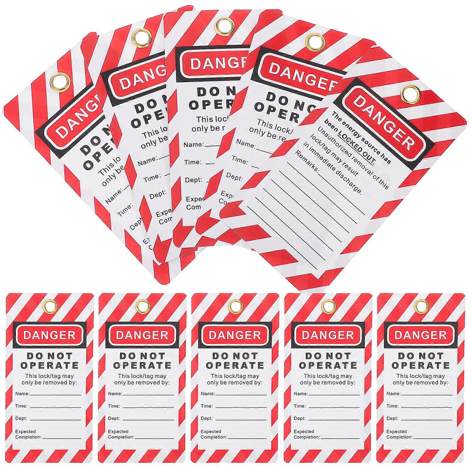 10pcs Lockout Tags Danger Do Not Operate Warning Tags Lockout Tagout Tags