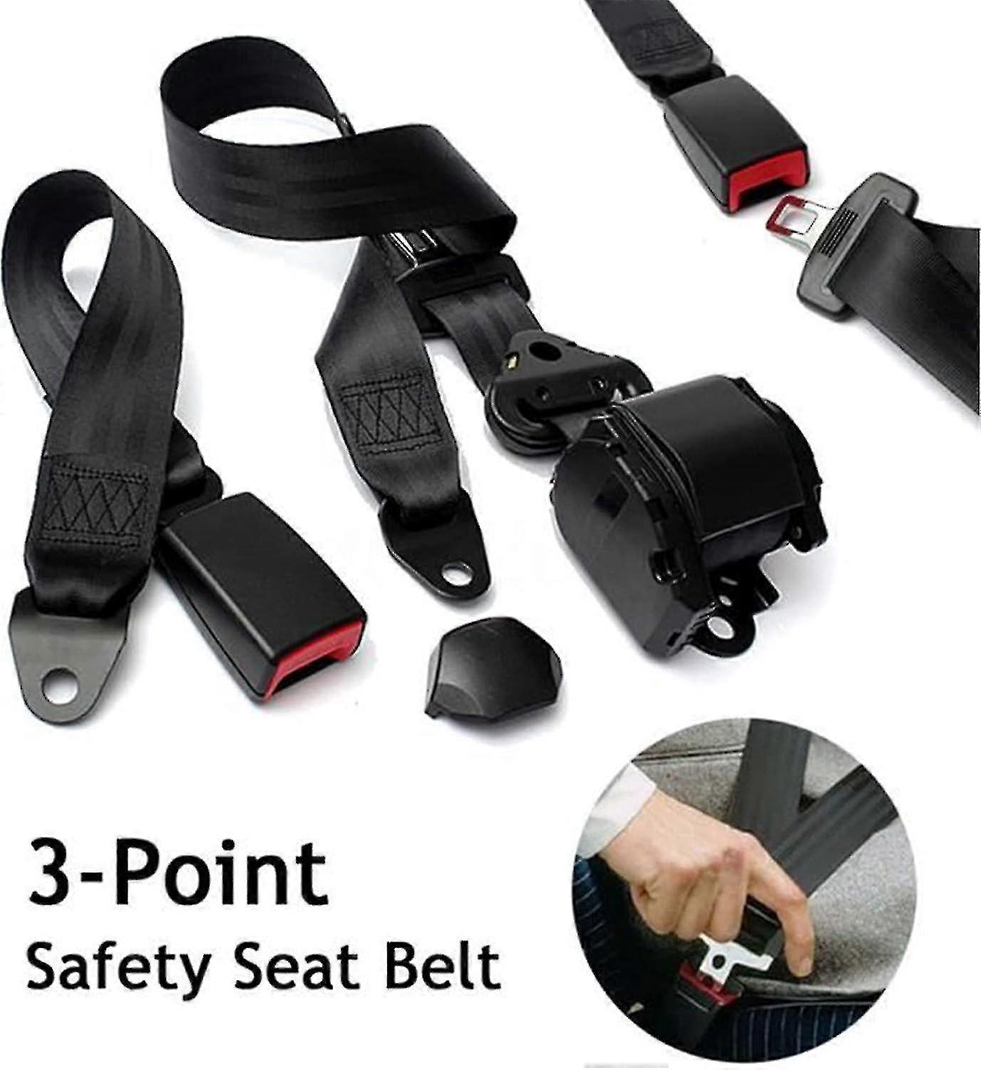 bilbälte, universellt trepunktsbälte, infällbar adjus