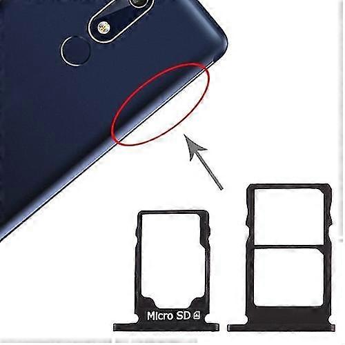 Sim Card Tray + Sim Card Tray + Micro Sd Card Tray For Nokia 5.1 Ta-1075