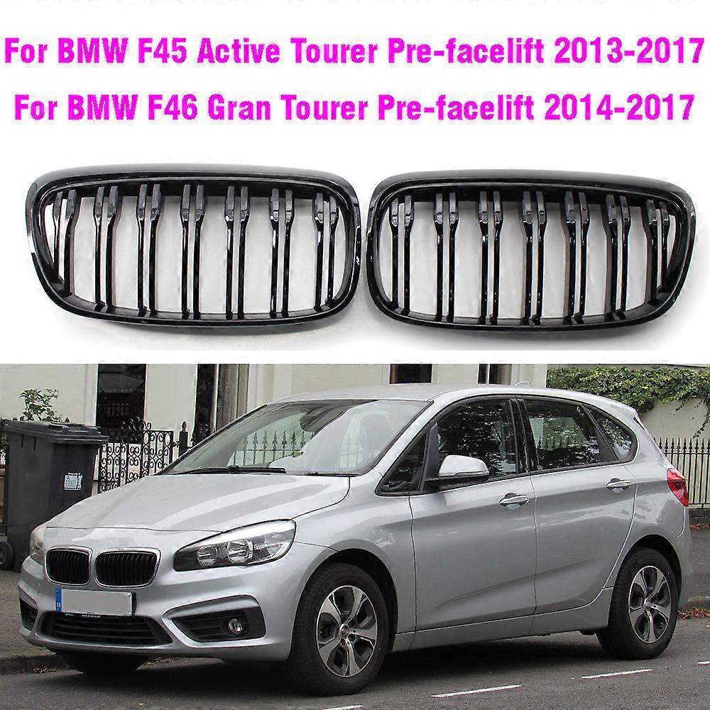 Kühlergrill Mesh Schwarz Für F45 BMW 2er 5-Sitzer Active Tourer Und 7-Sitzer F46 Gran Tourer Frontstoßstange Kühlergrill 2014-2017