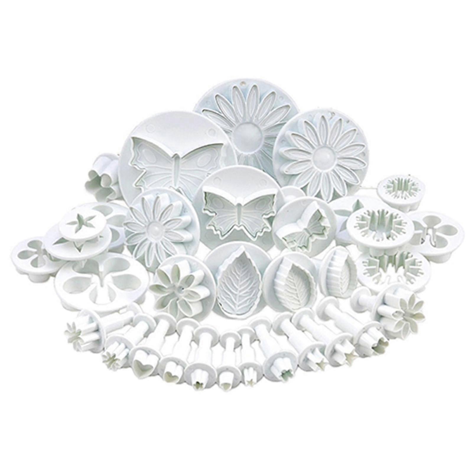 33 Pcs Cookie Stamp Different Patterns Safe Plastic Cookie Stamp Set for Cake