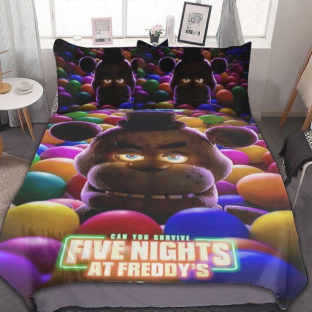 675v Viisi yötä Freddy&#x27; 3-osainen vuodevaatesetti lämmin ja mukava pehmeä pussilakanasänkysetti, jossa on 1 pussilakana ja 2 tyynyliinaa pojille tyttö