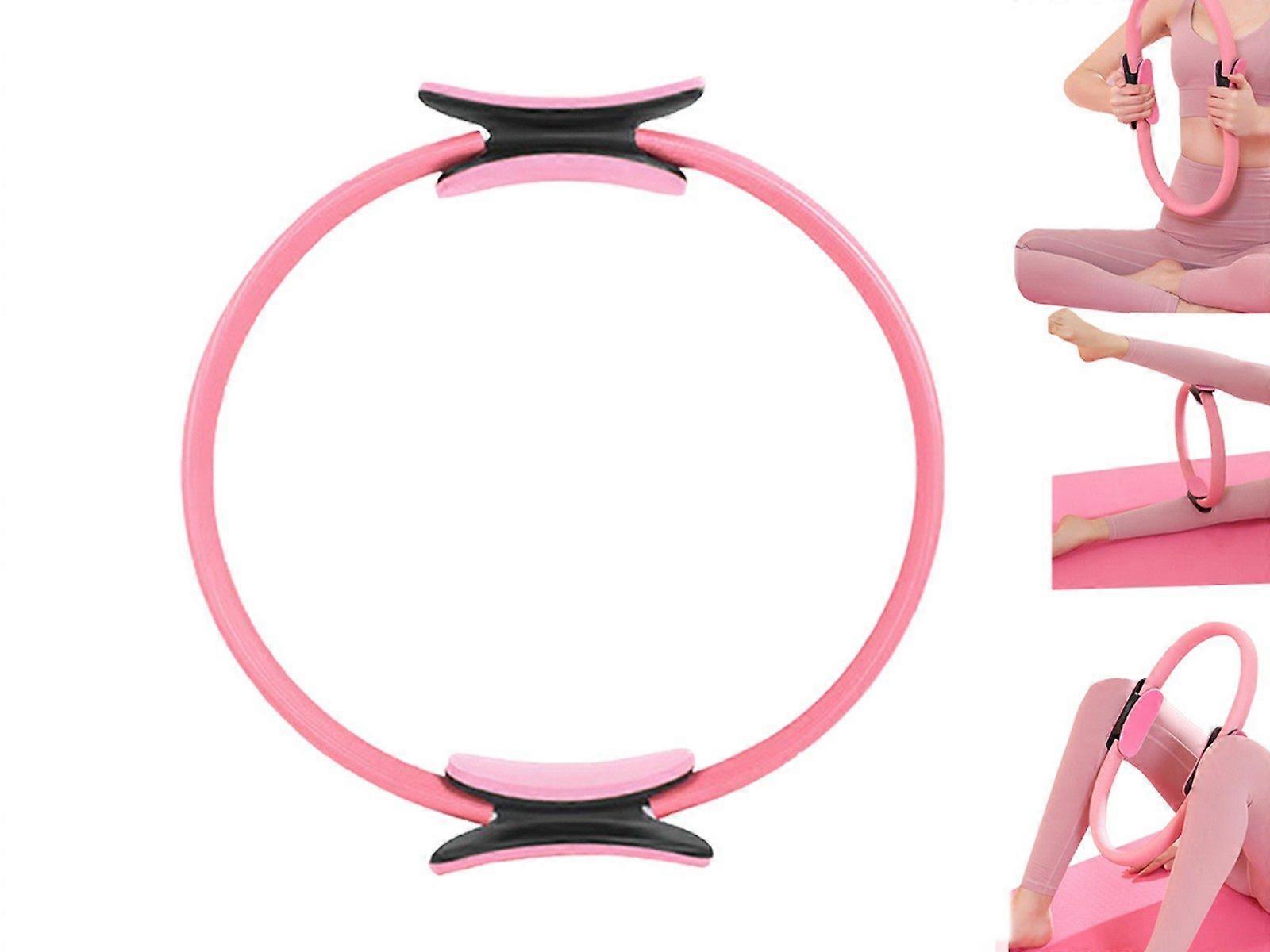 Pink Pilates Ring Resistance Training Tool Yoga Exercise Magic Circle Grip