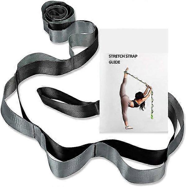 Yoga Strap, Multi-loop Strap, 12 Loops Yoga Stretch Strap, Nonelastic Stretch St