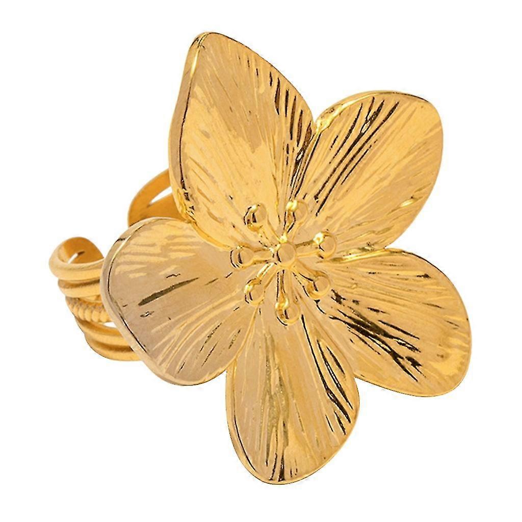 Flower Open Ring Romantic Finger Ring Summer Statement Jewelry Holiday Gift