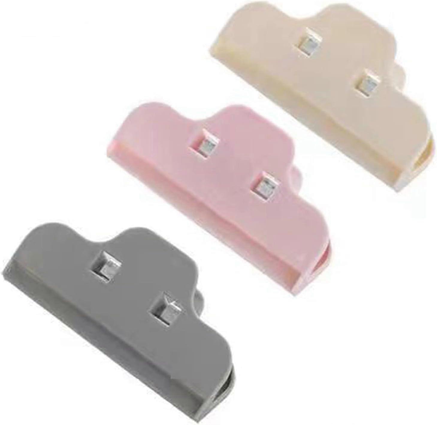 6 Pack Multi-Function Food Storage Bag Clips Suitable for Office and Home - 6 Pink Clips - 3 Colors,2024 Ping