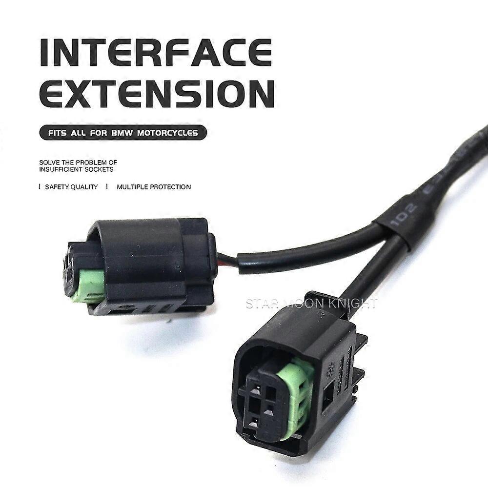 For BMW F700GS F800GS F750GS F850GS Adv F900R F900XR Motorcycle Quick Connect Cable Set Shunt Circuit Socket Extension Adapter