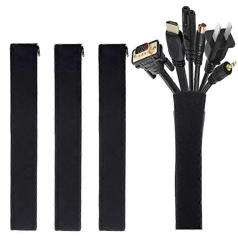 StangH Cable Management Sleeve Width 50*11cm , Black, 3 Pcs