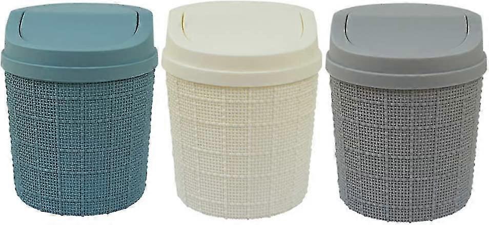 Table Garbage Can With Swing Lid 85g Table Garbage Can Desk Compact Design Heilwiy Gift