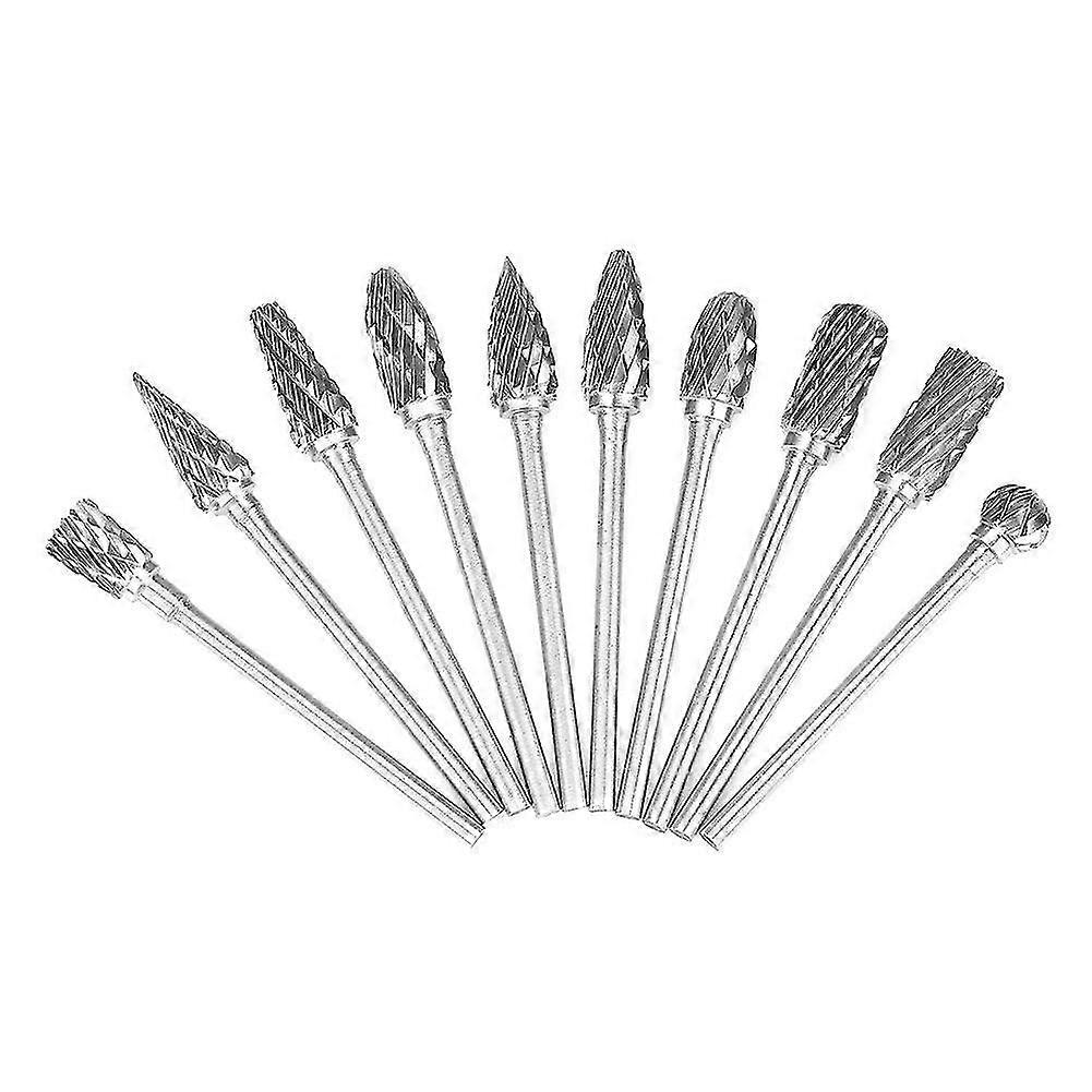 10pcs Carbide End Mills 2.35mm Rotary Shank Carbide Milling Cutter Router Bit For Woodwork