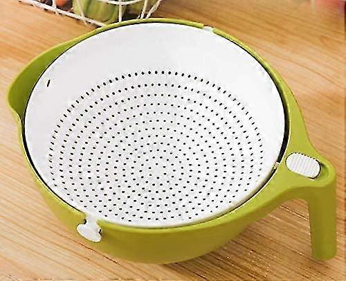 Multifunctional Kitchen Storage Container Double Layer Strainer Drain Basket Fruit Vegetable Washing Basin