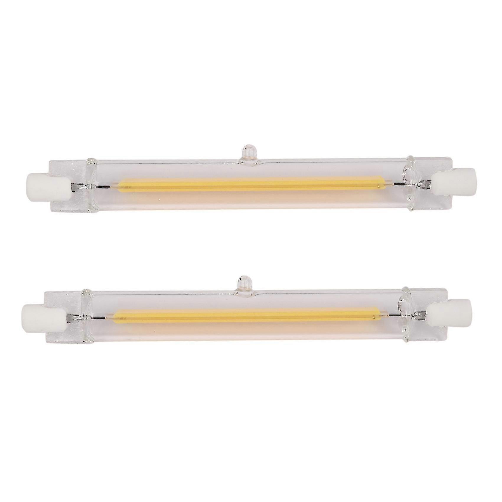 2x Dimmable R7s Led Cob 10w 118mm Led Light Bulbs Replace Halogen Lamp-warm White Light 220v