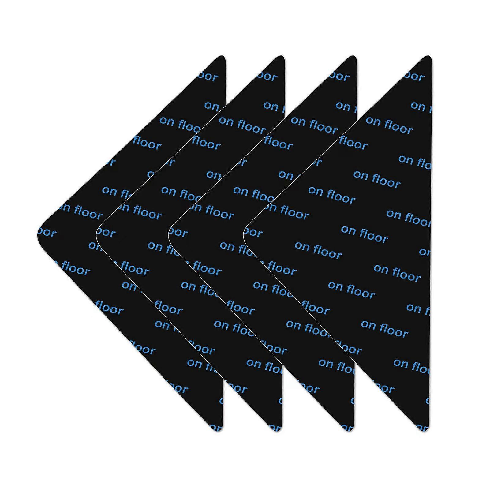 4Pcs Double Sided Rug Pads Triangular Design Washable Anti-Slip Grips Strong Adhesion Rug Stickers for Hardwood Floors