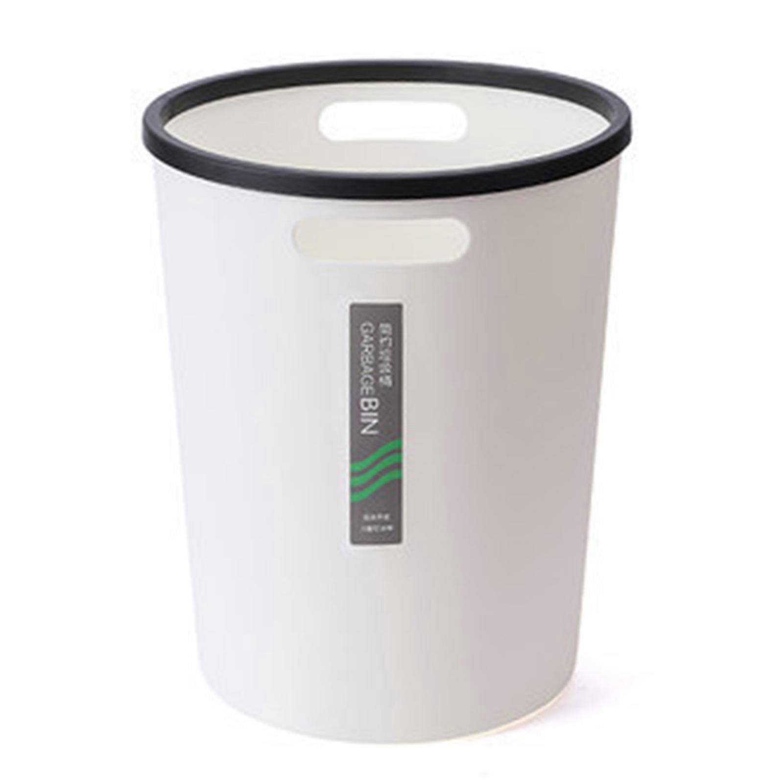 Garbage Bin Modern Style High Capacity Large Opening Shatterproof with Compression Ring Keep Tidy Smooth Surface Household Large Trash Can for Home KA