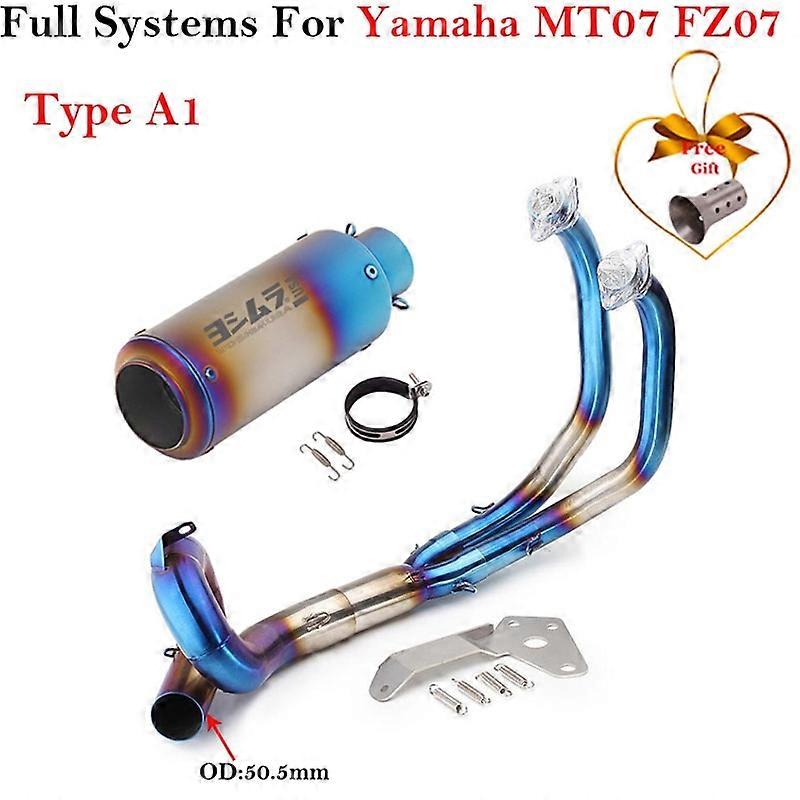 Full System Motorcycle Yoshimura Exhaust Escape DB Killer For Yamaha MT-07 FZ-07 XSR700 R7 Modify Front Link Pipe Carbon Muffler