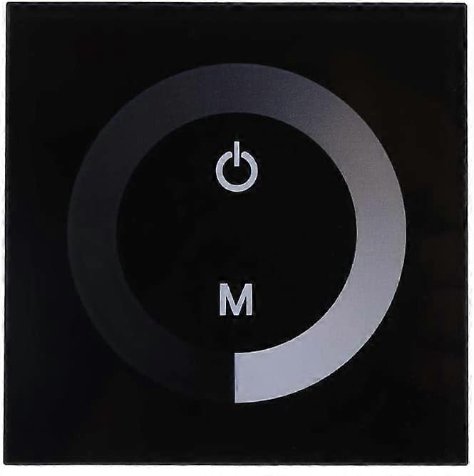 Touch Panel Controller Brightness Adjustable Dimmer for Single Color LED Light Strip(Black)