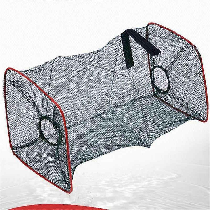Strengthened 4-6 Holes Automatic Fishing Net Shrimp Cage Nylon Foldable Fish Trap Cast Net Cast Fold Crab Trap Fishing Network