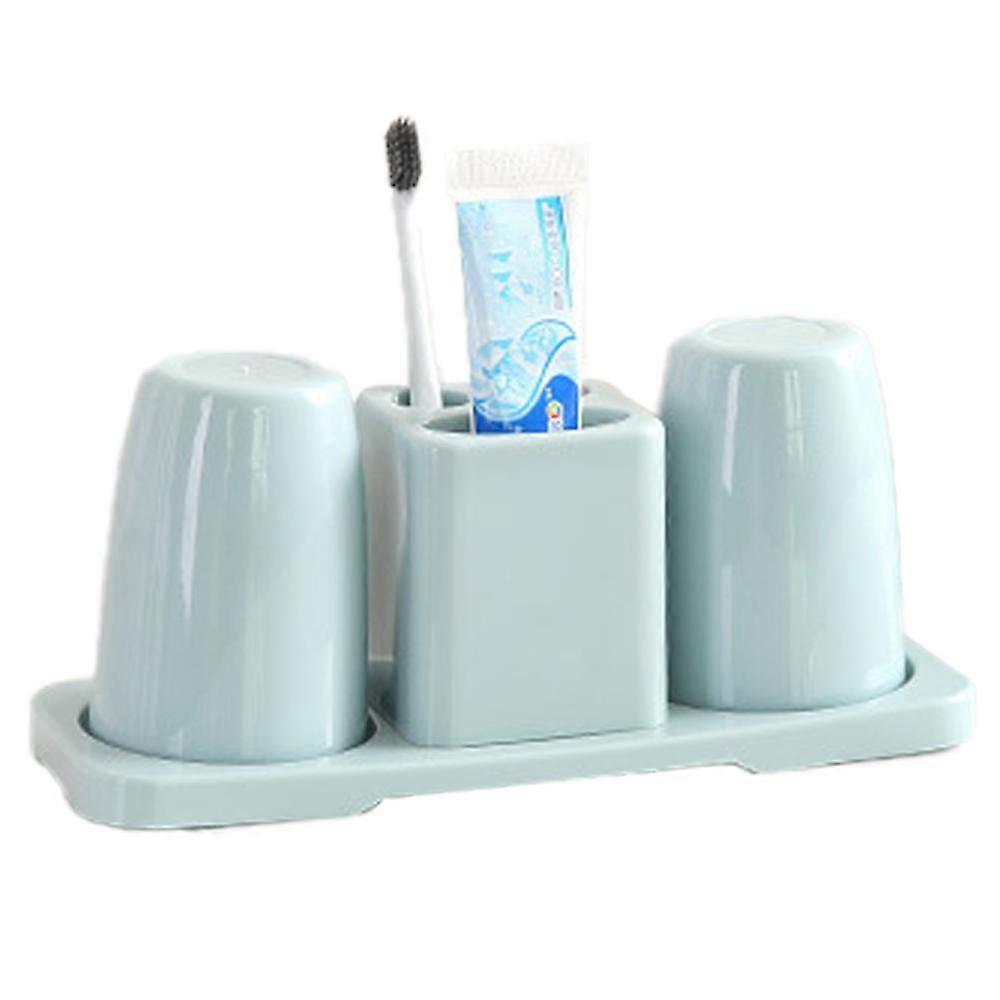 Bathroom Toothbrush Toothpaste Stand Organizer Plastic Storage Rack Set