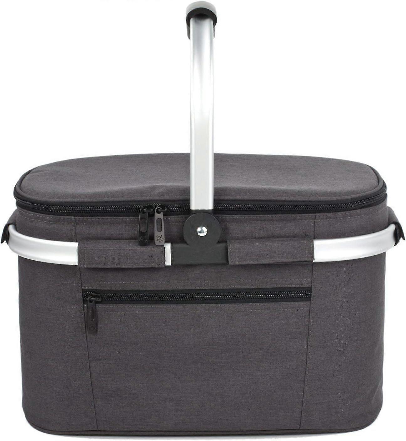 New Folding Isolierte Handheld Picknick Tasche-Schwarz