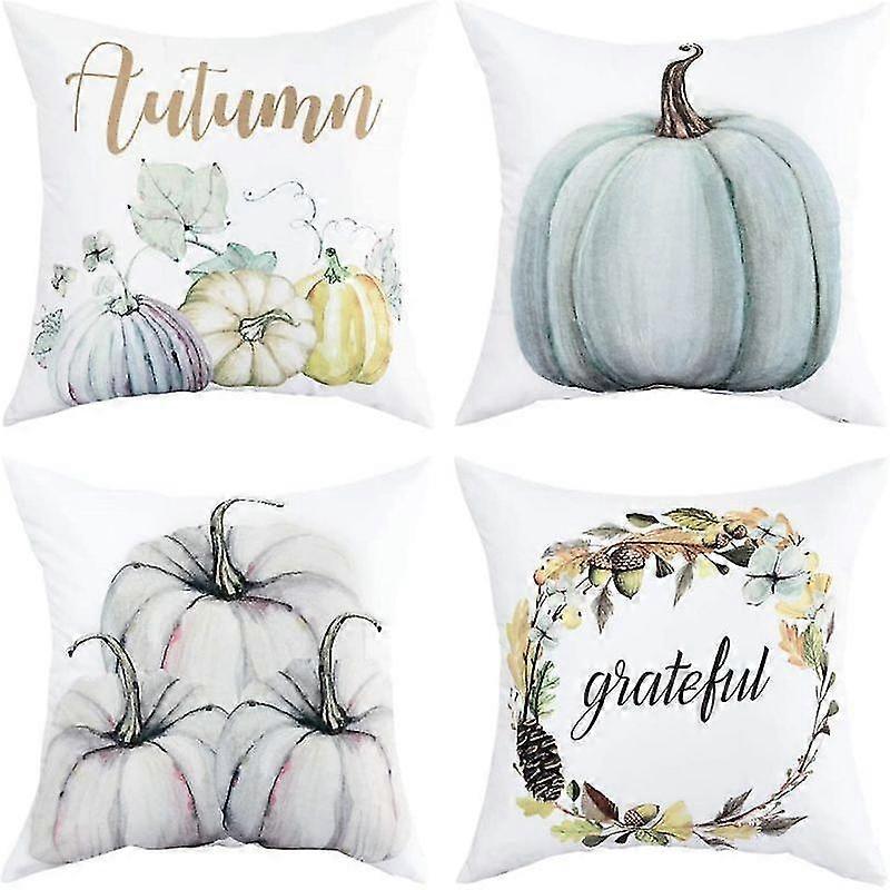 4 Piece Peach Skin Throw Pillowcase Cushion