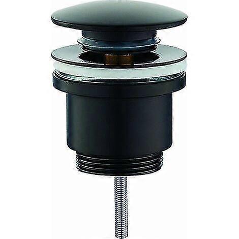 Matte Black Click-clack Round Waste Black