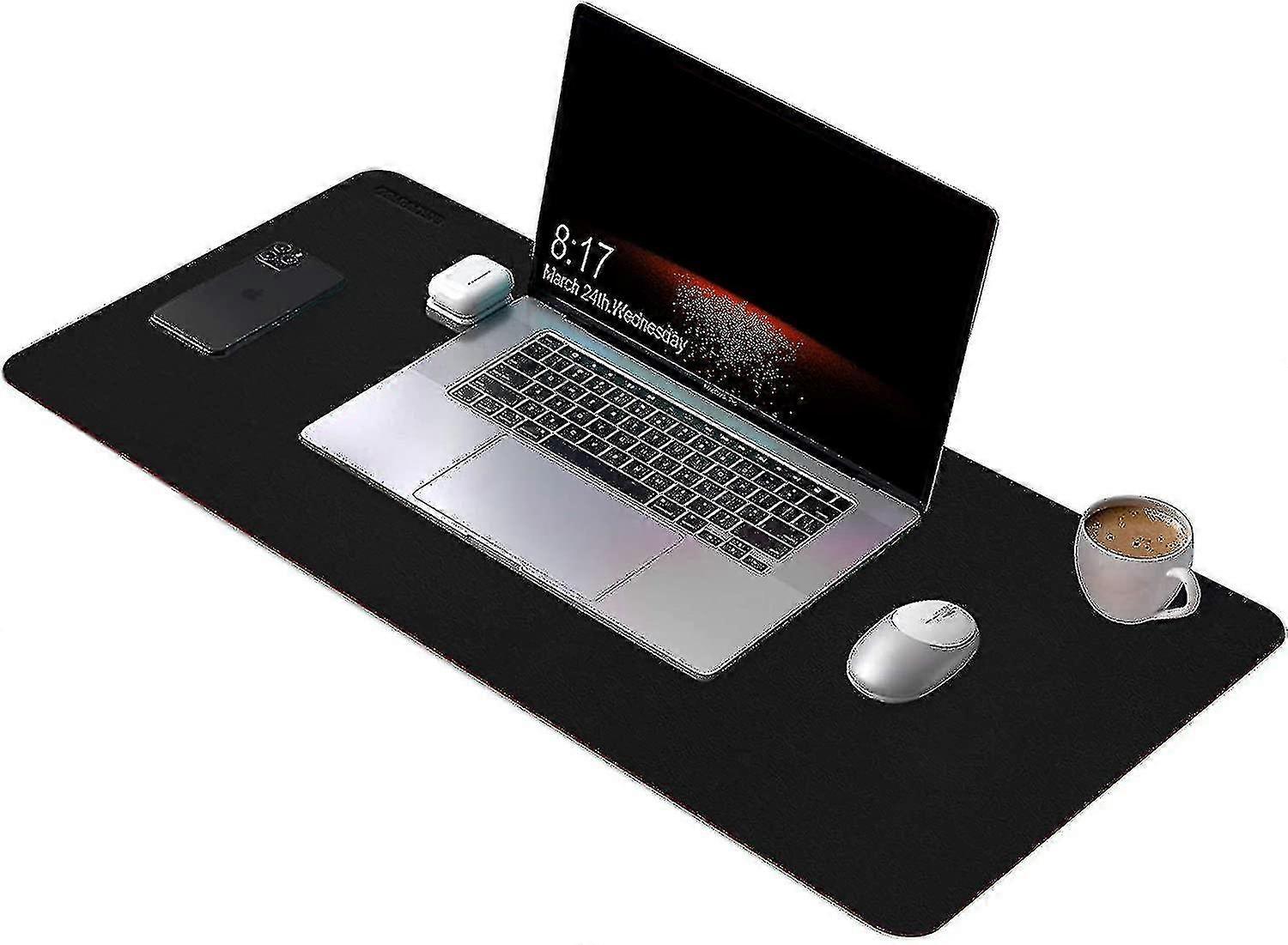Desk Pad 31.5 X 15.7 Inch Desk Pad Double Sided Protector Pu Leather