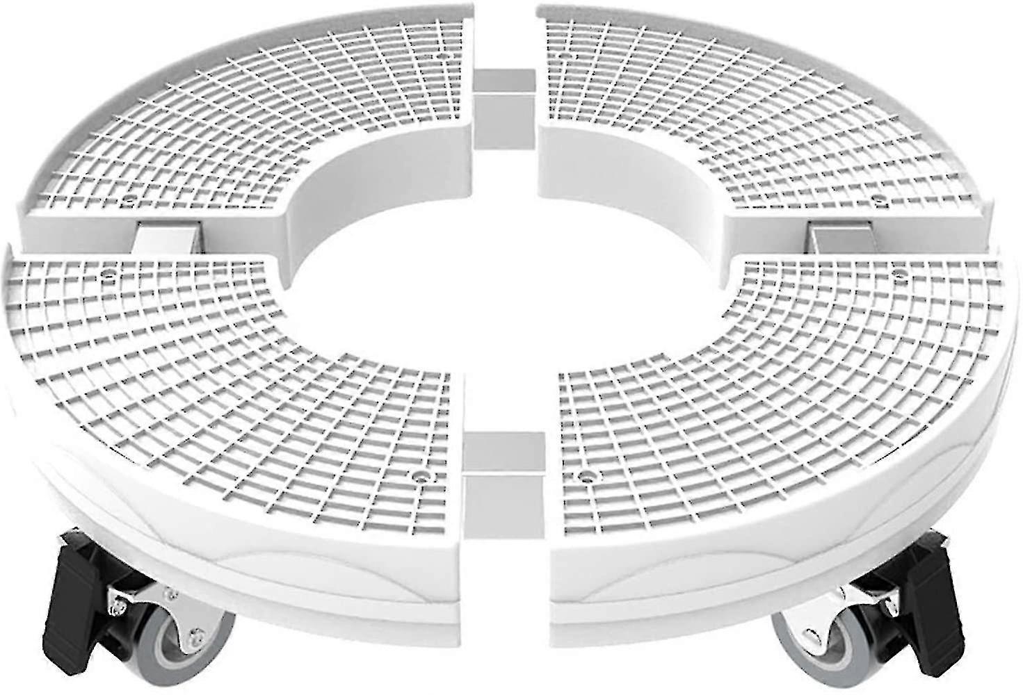 Heavy Duty Plant Stand With Wheels, 200kg Capacity, 30cm-50cm Indoor Outdoor Adjustable Round Flower Pot Stand On Rollers