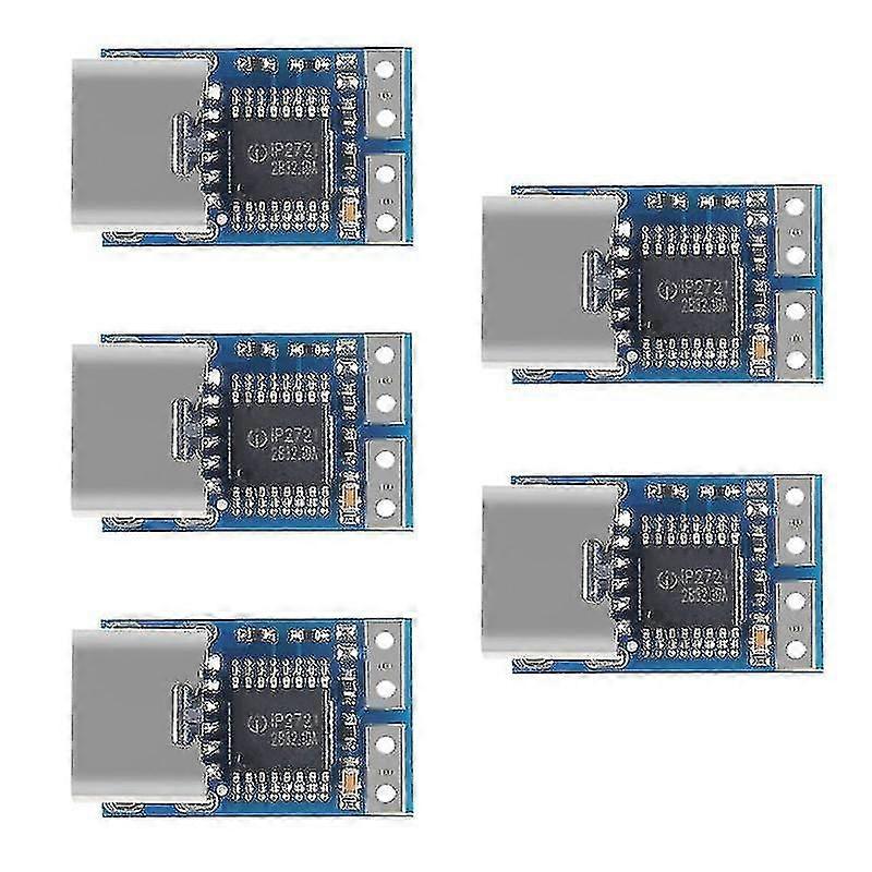 5 Pcs Pdc004- Module Usb-c 20v Dc Fixed Voltage Power Trigger Module 5a Type-c Female Input