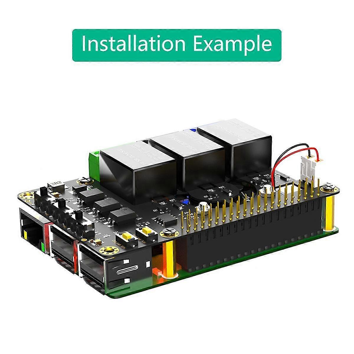 وحدة توسيع لوحة ترحيل الطاقة RPI مروحة تبريد مزدوجة متغيرة اللون تلقائية LED ل A + 3a + B + 2b 3b 3b + 4b