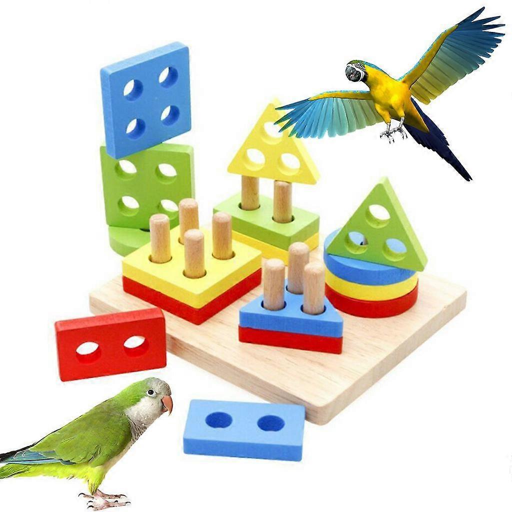 Parrot Bird Training Blocks Puzzles Toys Treats And Chews for Parakeet Macaw