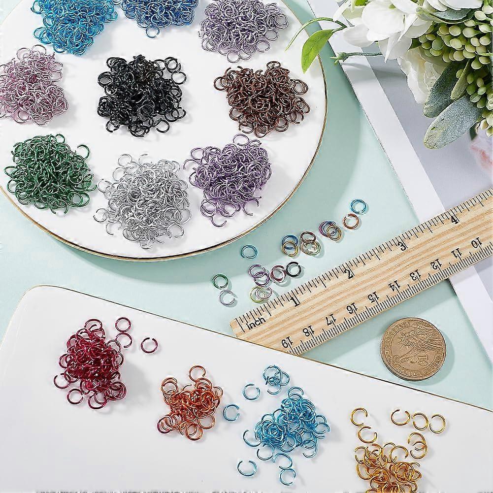 3200Pcs Jump Rings 6mm Jumping Rings Bulk Linking Rings Jump Ring Set Split Jump Rings Open Jump Ring Connector Rings for Jewelry Making Accessories D