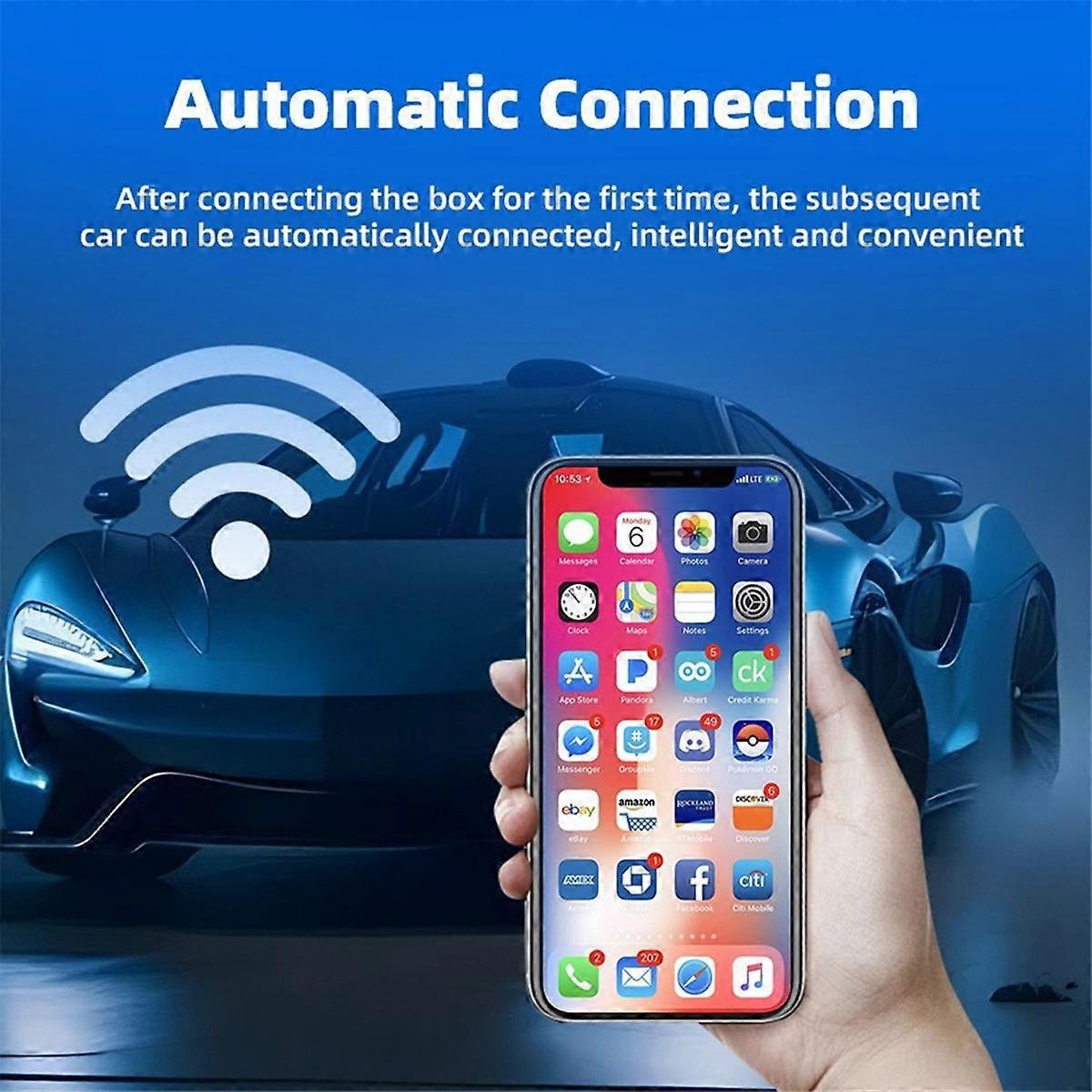 Car Ai Box 2-in-1 Wireless Carplay Android Auto Adapter Car Smart Ai Box Car Wired CarPlay to Wirel
