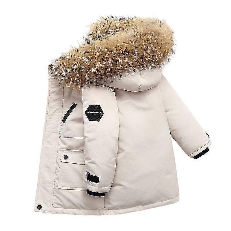 Pojkar Vinterjacka Barn Huva Ner Kappor Varm Parkas