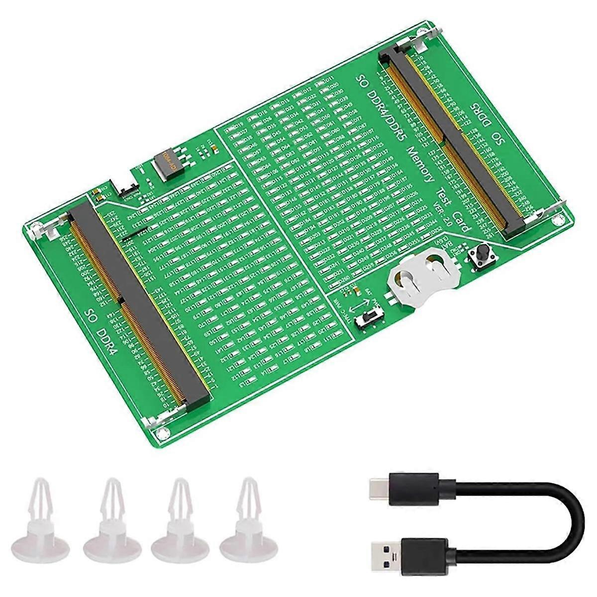 Tester pamäte SO DDR4 / 5 Test pamäte notebooku Diagnostika adaptéra Nástroj na testovanie obvodov PCB Nástroj na testovanie pamäte