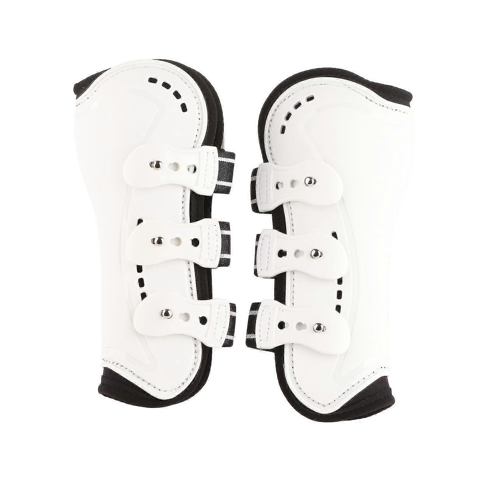 Horse Front Tendon Boots Adjustable Breathable Open Front Protective Horse Tendon Boots For Jumping White M Chumian