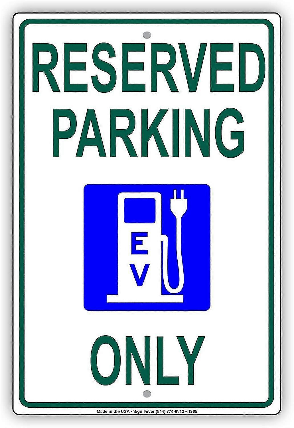 Estacionamento Reservado Ev Veículo Elétrico Apenas Estação de Carregamento Alumínio Metal 8x12 Polegadas OU 12x16 Polegadas 