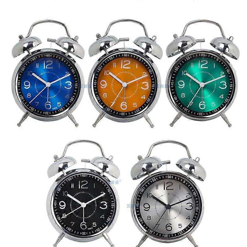 Loud Alarm Clock For Heavy Sleepers Adults,4 Inch Silent Non-ticking Quartz With Backlight,twin Bell
