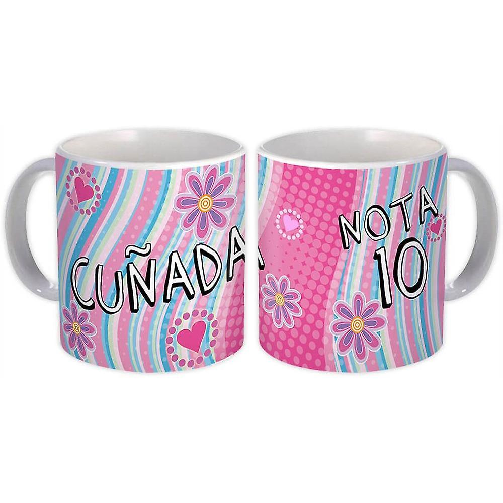 Presentmugg: Cunada Nota 10 spanska