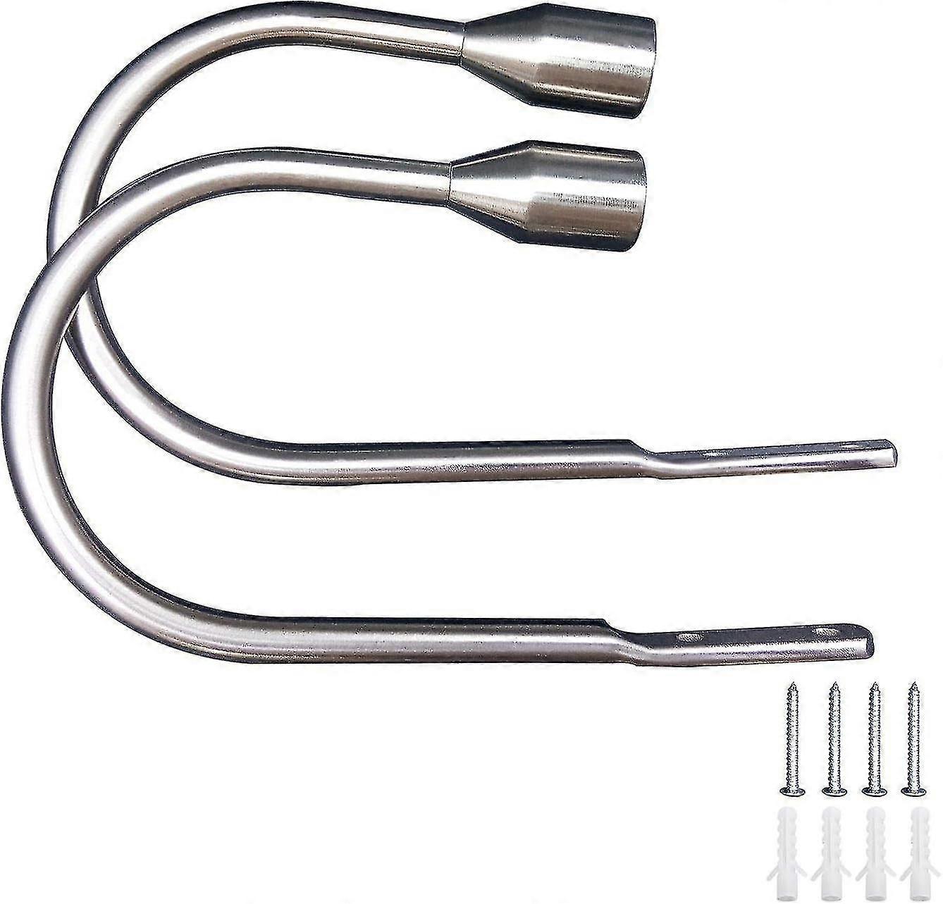 2 Packs Curtain Tiebacks Metal Hooks Wall Mounted Hooks for Curtains and Draperies,Silver-CE
