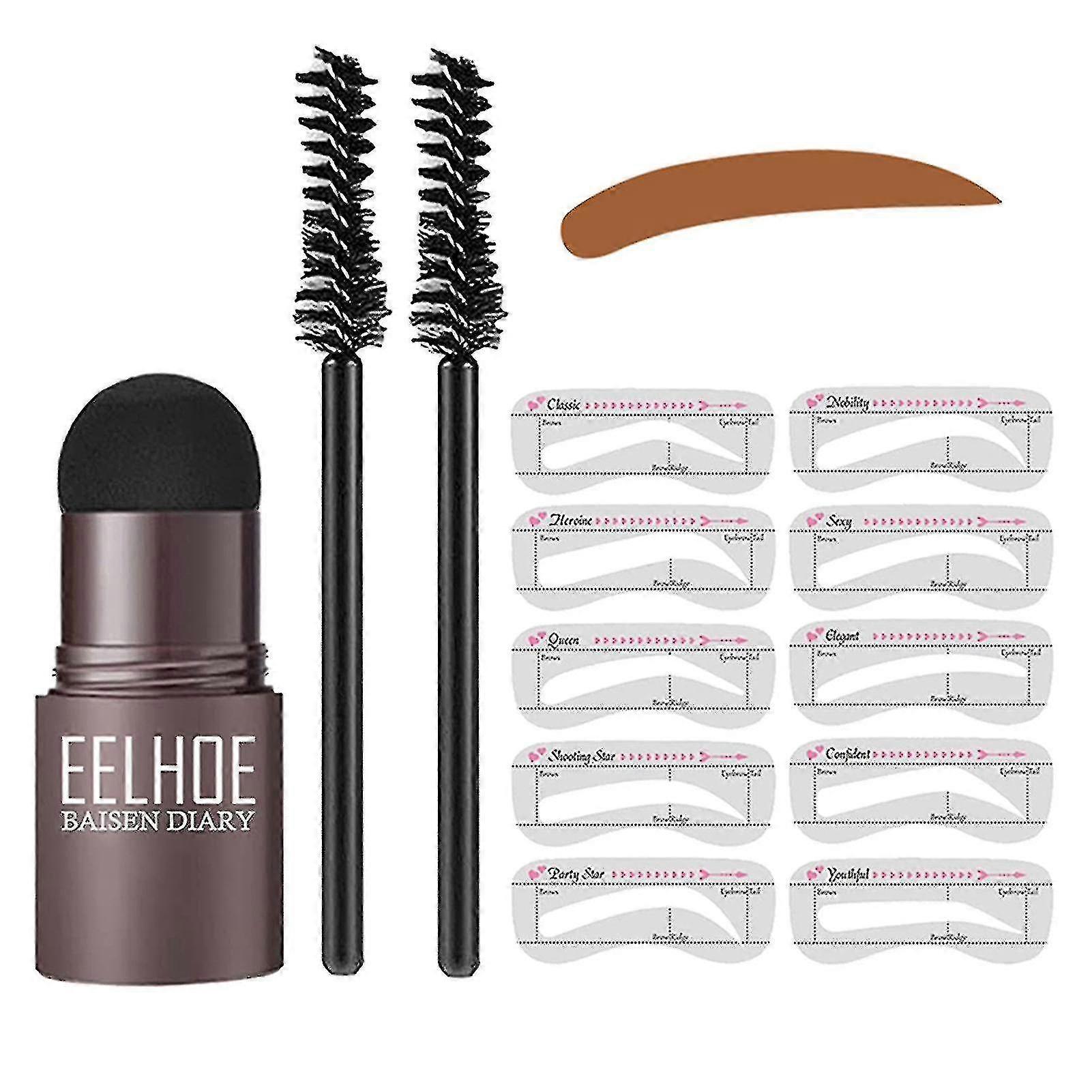 Stamp Sha Kit Reusable Makeup Brow Stencil Portable Set