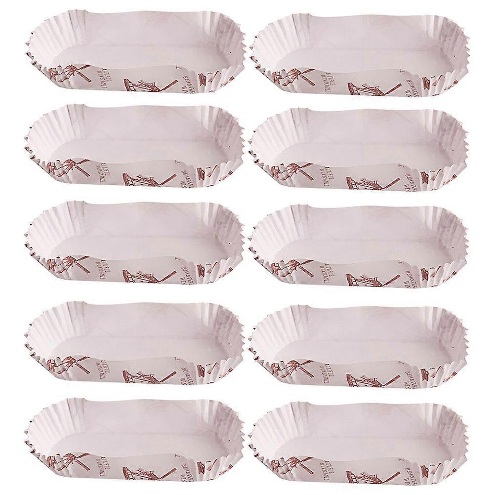 600 قطعة أكواب خبز ورقة بيضاوية على شكل قارب صواني خبز بطانات كب كيك زخرفية